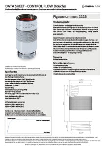 Documentatie over waterbesparende producten 2 20240220 Data sheet 1115 ControlFlow Douche NL